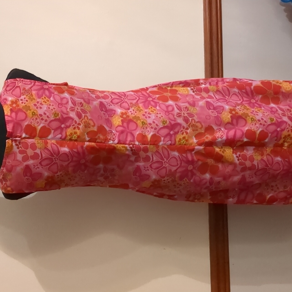 Pink with vibrant orange dress by Expressions, size 8. - Picture 3 of 9